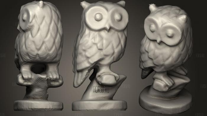 High Quality Owl Scan 3d stl модель для ЧПУ