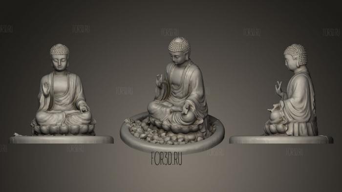 Bouddha statue photoned stl model for CNC