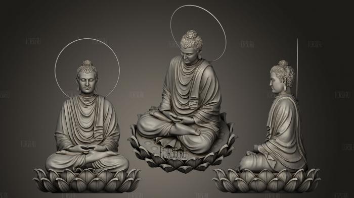 Стиль Будды Гандхары 3d stl модель для ЧПУ