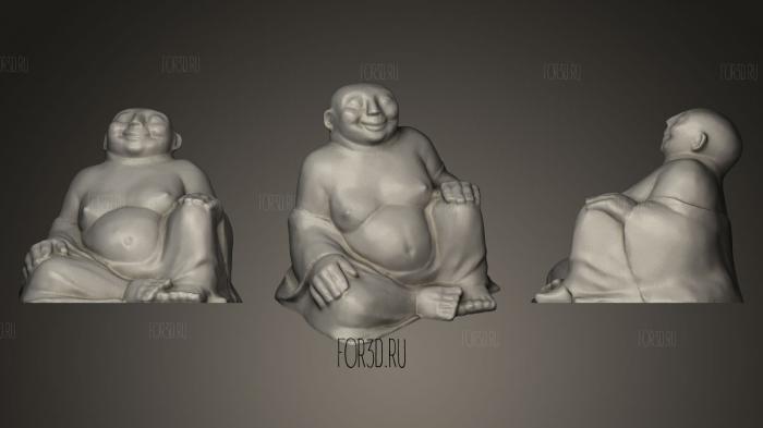 Smiling Buddha Monk stl model for CNC