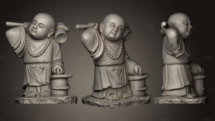 Monk Statue Kek Lok Si Buddhist Temple Penang stl model for CNC