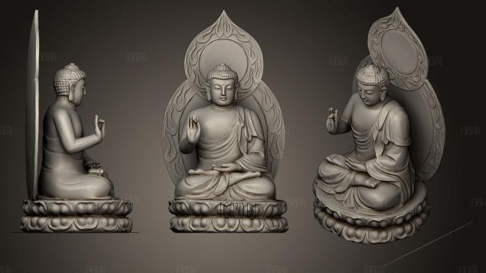 Stone Bodhisattva from Buddhists temple Japan stl model for CNC