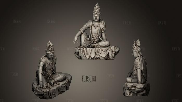 Water Moon Guanyin stl model for CNC