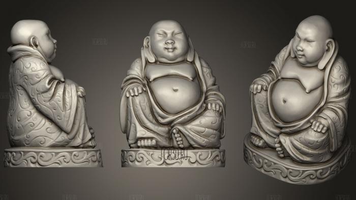 Buddha Hi Res Statue (Flat Bottom) stl model for CNC