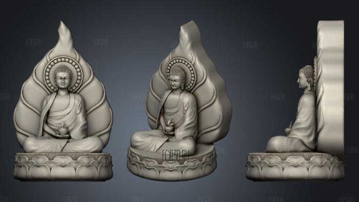 Buddha on lotos stl model for CNC