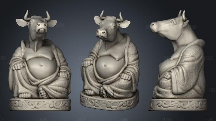Cow Buddha (Animal Collection) 3d stl модель для ЧПУ