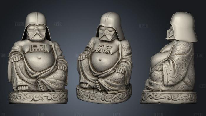 Darth Vader Buddha R2 stl model for CNC