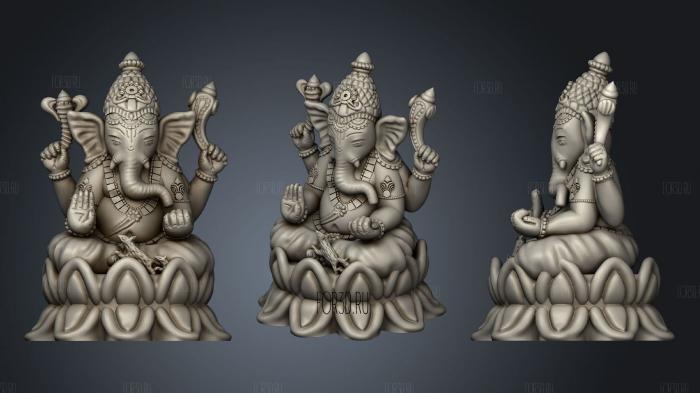 Ganesha 2 stl model for CNC