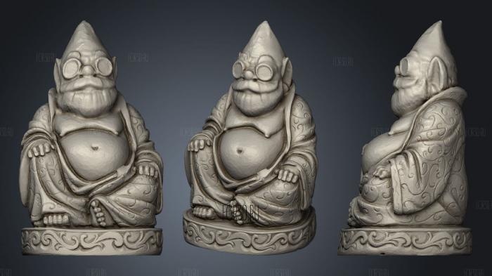 Gnome Buddha stl model for CNC