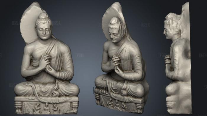 Seated Buddha stl model for CNC