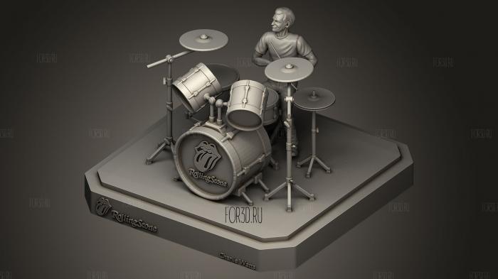 THE ROLLING STONES CHARLIE WATTS stl model for CNC