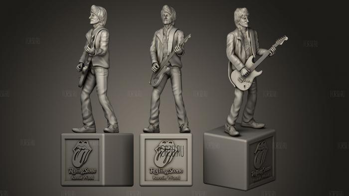 THE ROLLING STONES RONNIE WOOD stl model for CNC