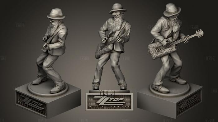 BILLY GIBBONS ZZ TOP stl model for CNC