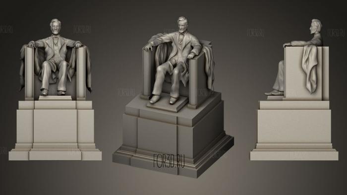 Abraham Lincoln Memorial stl model for CNC