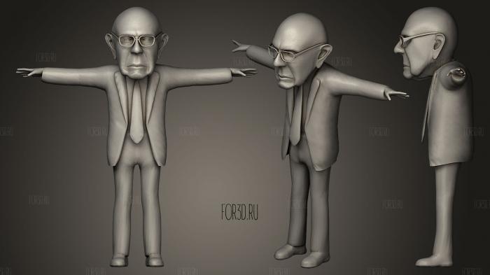 Bernie Sanders Caricature Animated 3d stl модель для ЧПУ