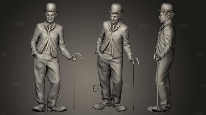 Charlie Chaplin Standing 3d stl модель для ЧПУ