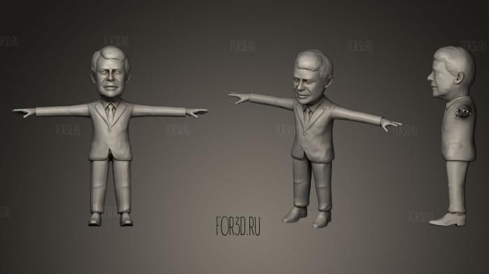 Jimmy Carter caricature stl model for CNC