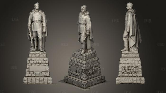 Soviet Soldier Monument stl model for CNC