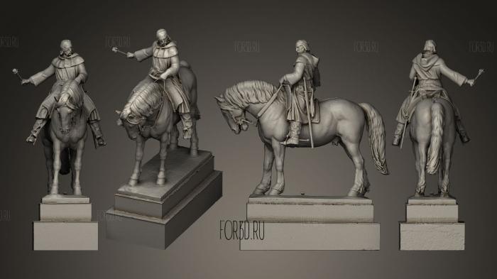 The Equestrian Statue of Jan ika Prague 3d stl модель для ЧПУ