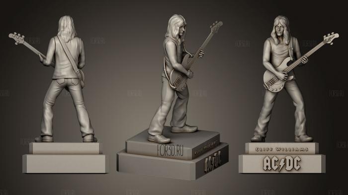Cliff williams ACDC stl model for CNC