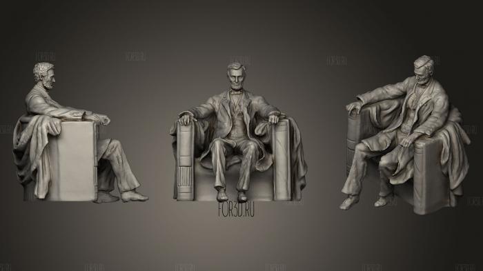 Abraham Lincoln Memorial High Resolution stl model for CNC