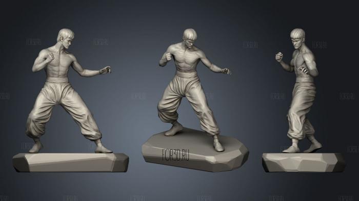 Bruce Lee fixed stl model for CNC