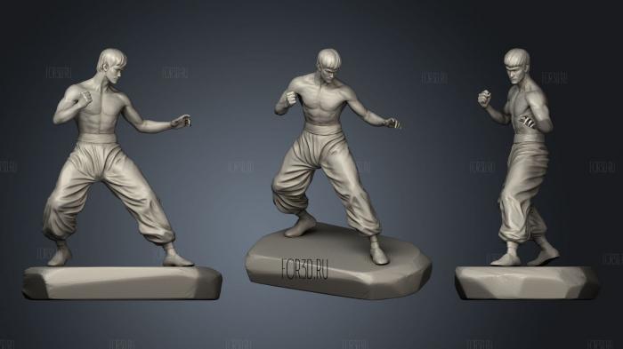 Bruce Lee v2 stl model for CNC