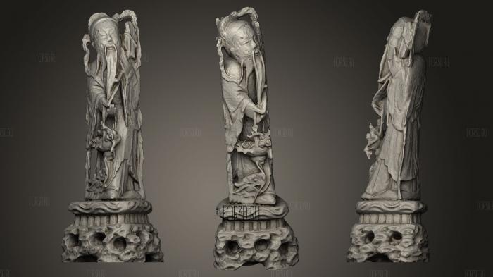 Old ivory little chinese statue 3d stl модель для ЧПУ