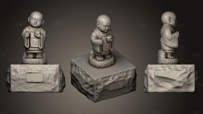 Jizo Ojizo sama Granite statue 1 stl model for CNC