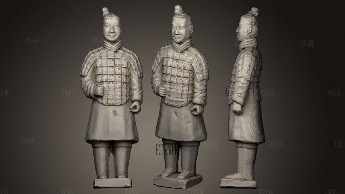 Chinese terracotta Soldier replica stl model for CNC