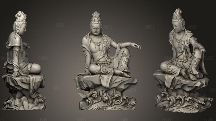 Chinese Song Dynasty Bodhisattva stl model for CNC