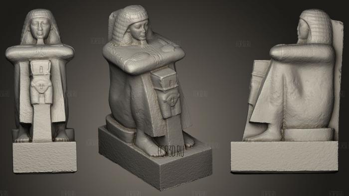 Statue of Roy High Priest of Amun stl model for CNC