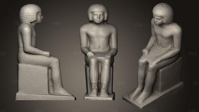 Seated statue of Nishepsesnisut stl model for CNC