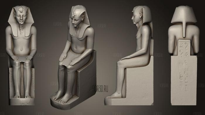 Statue of Amenhotep III stl model for CNC