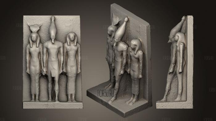 Статуя триады короля Менкаура 2 3d stl модель для ЧПУ