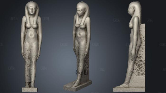 Ptolemaic statue of a woman stl model for CNC