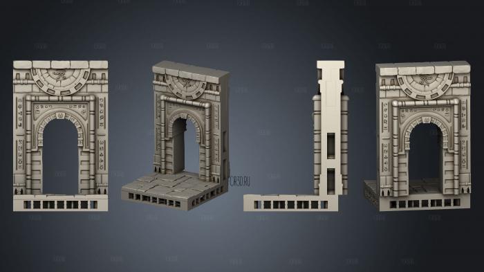 Arch Wall stl model for CNC