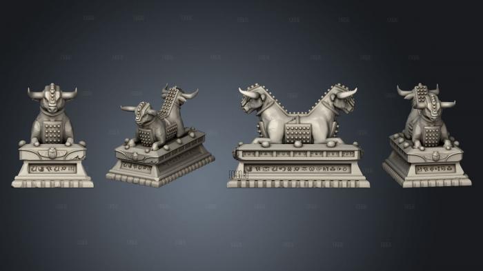Bull Statue stl model for CNC