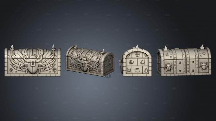 The Egyptian Chest stl model for CNC