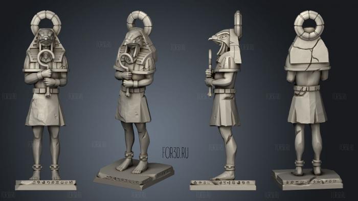 Horus Statue stl model for CNC