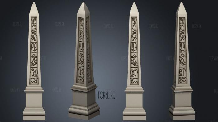 obelisk 01 stl model for CNC