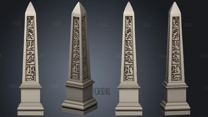 obelisk 02 stl model for CNC