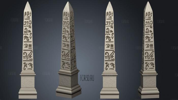 obelisk 04 stl model for CNC