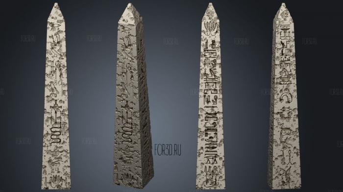 obelisk 15 stl model for CNC