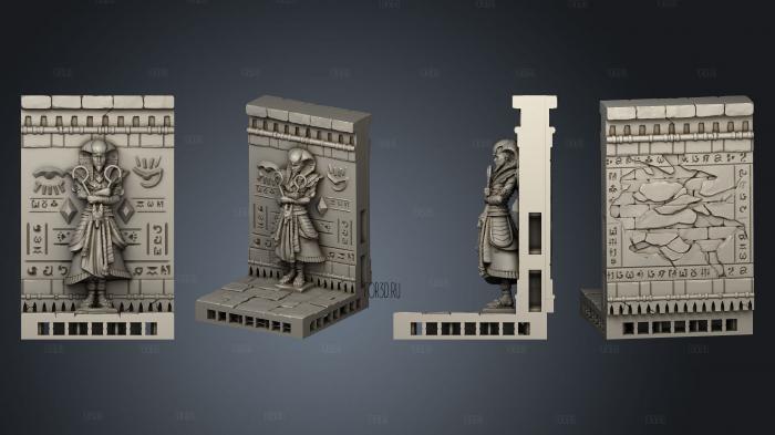 Pharaoh Wall stl model for CNC