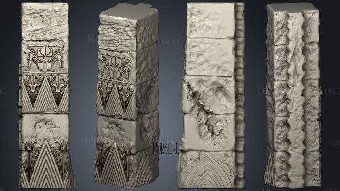 Right pillar stl model for CNC