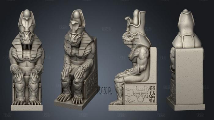seated statue 05 stl model for CNC