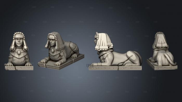Sphinx Statue stl model for CNC