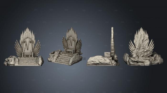 The dusty throne stl model for CNC