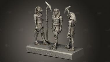 Статуи Центральной Стены Ворот Древней Гробницы 3d stl модель для ЧПУ